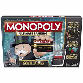 Monopoly Ultimate Banking Edition Board Game for Families and Kids Ages 8 and Up