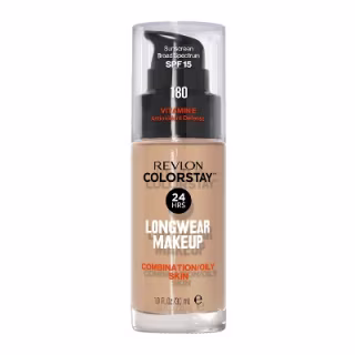 Revlon ColorStay Liquid Foundation Makeup for Combination/Oily Skin SPF 15, Longwear Medium-Full Coverage with Matte Finish, Buff (150), 1.0 oz