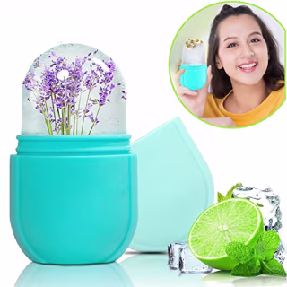 Ice Roller For Face Silicone Ice Face Roller Skin Care Facial Ice Roller Icing Tool Ice Holder For Face Icing Ice Mold For Face Icing Face Ice Pod Skincare