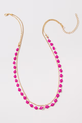 Alex Two Row Floral Necklace