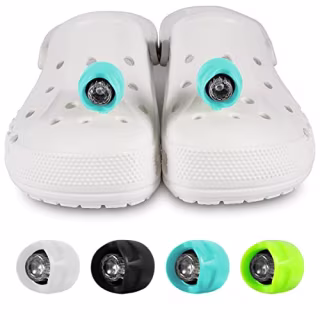 Headlights for Croc 2pcs, ABS Lights Flashlight Attachment for Croc, Light Up Charm Accessories for Kids Boys Adults Men, Clip on Clog Headlight Flashlight Lights for Shoe-Blue