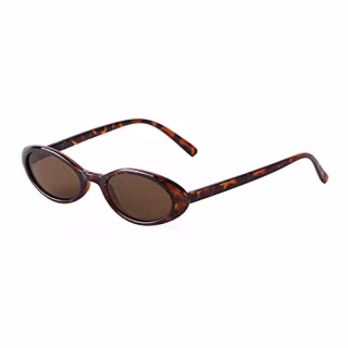 VIA LEECA Retro 90s Oval Sunglasses Women, Trendy Fashion Tinted Small Sun Glasses UV400 Protection for Driving Party Gift Brown Tortoise Aesthetic Accessories