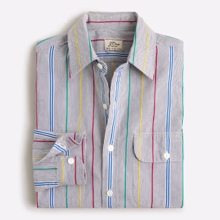 Cotton workshirt in stripe