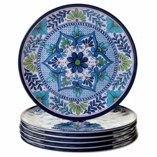 Certified International Multicolor Talavera Melamine Dinner Plates