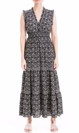Sleeveless Tiered Maxi Dress