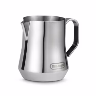 De'Longhi Stainless Steel Milk Frothing Pitcher, 12 ounce (350 ml), Barista Tool, Frother Jug for Espresso Machine Coffee Cappuccino Latte Art, DLSC0, 12 oz