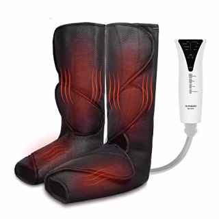 QUINEAR Leg Massager with Heat Air Compression Massage for Foot & Calf Helpful for Circulation and Muscles Relaxation