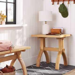 Sawhorse Wood Accent Table