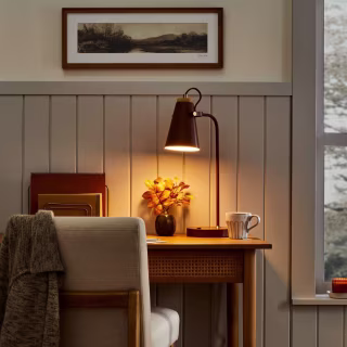 20" Metal Task Lamp with USB Port Terracotta