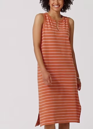Striped French Terry Dress