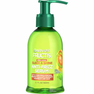 Garnier Fructis Sleek & Shine Anti-Frizz Serum for Frizzy, Dry Hair, Argan Oil, 5.1 Fl Oz, 1 Count (Packaging May Vary)