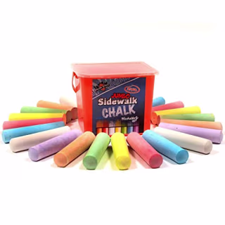 Chalk City Sidewalk Chalk, Jumbo Chalk, Non-Toxic, Washable, Art Set (20-Count)