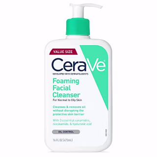 CeraVe Foaming Facial Cleanser | Daily Face Wash for Oily Skin with Hyaluronic Acid, Ceramides, and Niacinamide| Fragrance Free Paraben Free | 16 Fluid Ounce