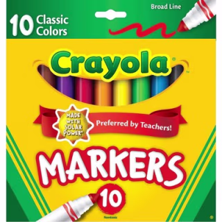 Crayola Markers Broad Line 10ct Classic