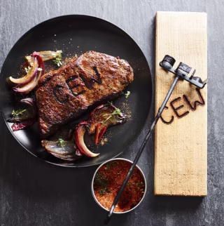 Monogrammed Forged Steak Brand