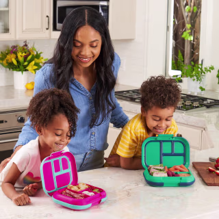 Bentgo Kids' Chill Lunch Box, Bento-Style Solution, 4 Compartments & Removable Ice Pack