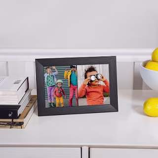 Aura Carver 10.1" WiFi Digital Picture Frame | The Best Digital Frame for Gifting | Send Photos from Your Phone | Quick, Easy Setup in Aura App | Free Unlimited Storage | (Gravel)