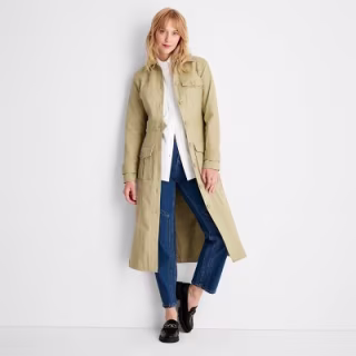 Women's Long Sleeve Belted Trench Coat - Future Collective(TM) with Reese Blutstein Light Green