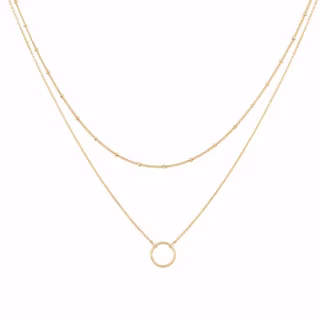 Mevecco Layered Necklace Pendant