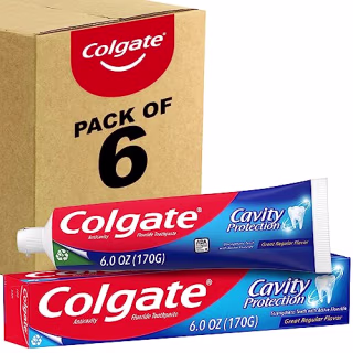 Colgate Cavity Protection Toothpaste with Fluoride, Great Regular Flavor, 6 Ounce (Pack of 6)