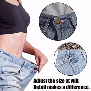 TOOVREN Upgraded 8 Sets Button Pins for Jeans Pants