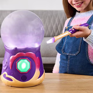 Magic Mixies Magical Misting Crystal Ball with Interactive 8 inch Pink Plush Toy and 80+ Sounds and Reactions