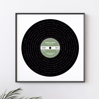 Favorite Song Lyrics Vinyl Print