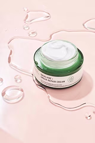 Biossance Squalane + Omega Repair Moisturizer. Rich Moisturizer with Hyaluronic Acid and Ceramides to Hydrate, Plump and Smooth Skin. Nourish and Improve Fine Lines (1.6 ounces)