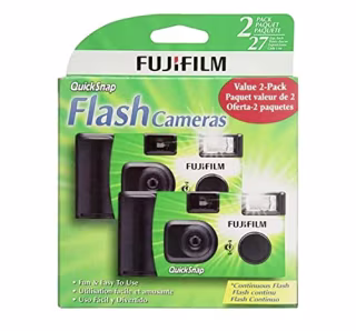 Fujifilm QuickSnap Flash 400 Disposable 35mm Camera (Pack of 2)