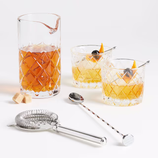 Crate &amp; Barrel Old-Fashioned Cocktail Set