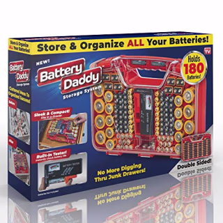 Ontel Battery Daddy 180 Battery Organizer and Storage Case