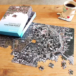 Personalized Aerial Map Jigsaw Puzzle