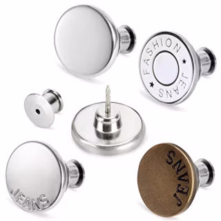 TOOVREN Button Pins for Jeans Pants