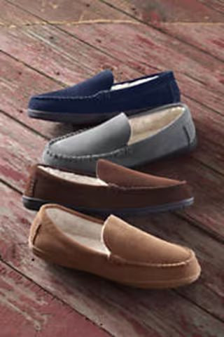 Men's Suede Leather Moccasin Slippers