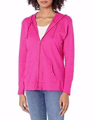 Hanes Women's Jersey Full Zip Hoodie