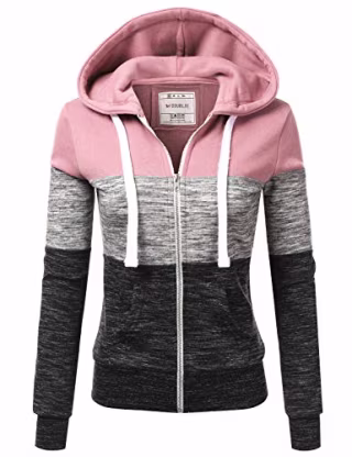 Doublju Lightweight Thin Zip-Up Hoodie