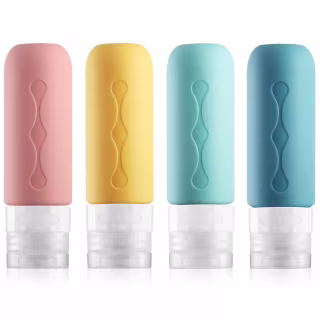 FOR BFCM BACON - Gemice Travel Bottles for Toiletries, Tsa Approved, Travel Size Containers, BPA Free Leak Proof Tubs Refillable Liquid Accessories for Cometic Shampoo and Lotion Soap