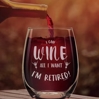 Engraved Stemless Wine Glass