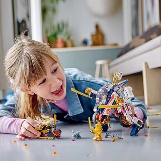 LEGO Ninjago 71792 Sola's Mecha Bike Racer, Toy Blocks, Present, Ninja, Carrot, Boys, Ages 8 and Up