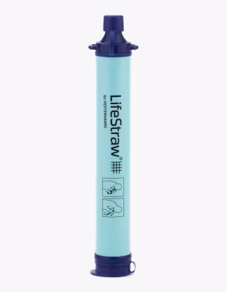 FOR BFCM BACON - LifeStraw Personal Water Filter for Hiking, Camping, Travel, and Emergency Preparedness, 1 Pack, Blue
