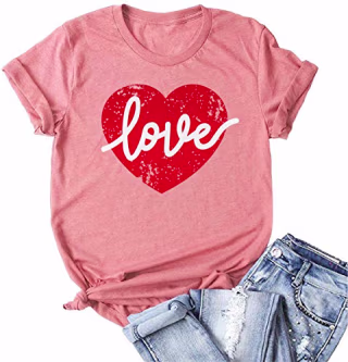 Beopjesk Women's Valentine's Day Graphic Tee