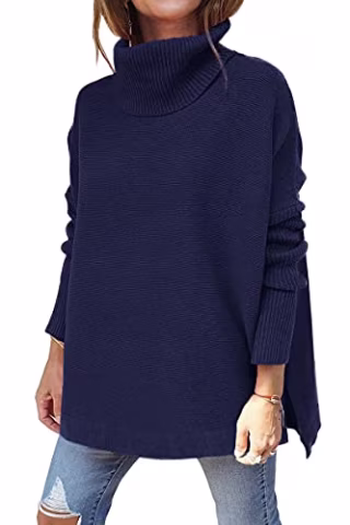 Lillusory Long Batwing Sleeve Knit Tunic
