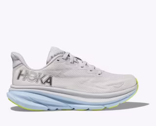 HOKA Women's Clifton 9 Shoes in Nimbus Cloud/Ice Water, Size 7.5