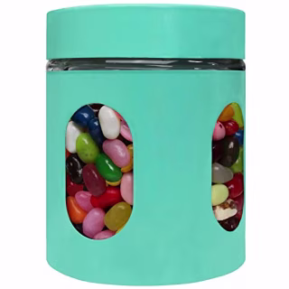 Blue Donuts Steel Storage Canister 21 Ounce