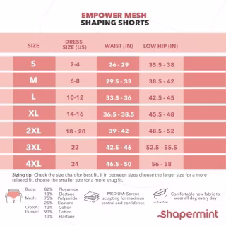 Shapermint Essentials Everyday Empower Mesh Shaper Shorts