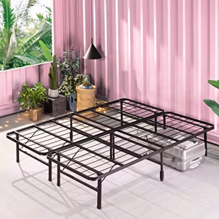 ZINUS SmartBase Zero Assembly Mattress Foundation / 14 Inch Metal Platform Bed Frame / No Box Spring Needed / Sturdy Steel Frame / Underbed Storage, Queen
