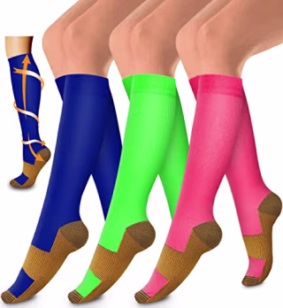 3 Pack Medical Compression Sock-Compression Sock For Women and Men Circulation -Best for Running,Nursing,Athletic Sports