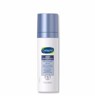 CETAPHIL Deep Hydration Fragrance Free 48 Hour Activation Serum , 1 fl oz , 48Hr Dry Skin Face Moisturizer for Sensitive Skin , With Hyaluronic Acid, Vitamin E & B5 , Dermatologist Recommended
