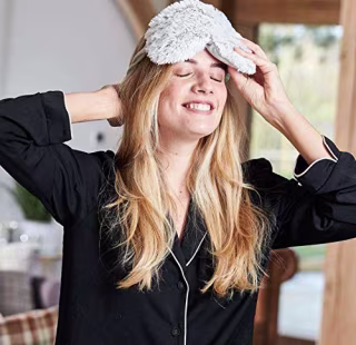 Marshmallow Gray Warmies Eye Mask
