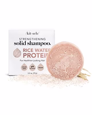 Kitsch Hair Growth | Rice Shampoo Bar for Strengthening | Helps Dry Hair | Made in US | All Natural | Moisturizing | Vegan Solid Shampoo Bar for Hair | Rice Water Shampoo Bar | Zero Waste, 3.2 oz